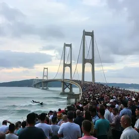 inauguração da ponte de Guaratuba